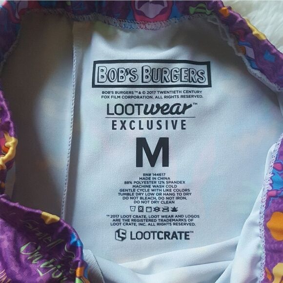 Bobs Burgers Purple Loot Crate Exlusive Leggings Purple Multicolor Size Medium - Picture 2 of 7